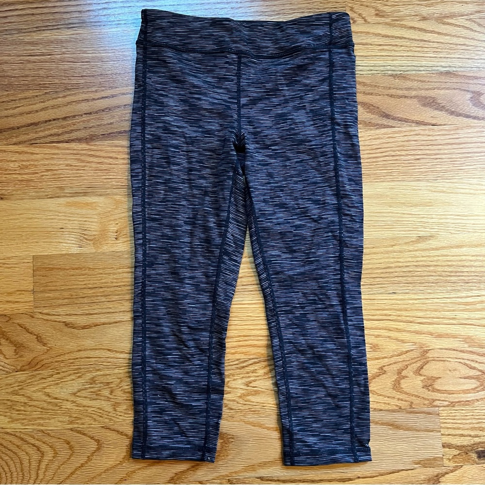 Athleta Girl gray and blue heathered crop legging size large/ 12